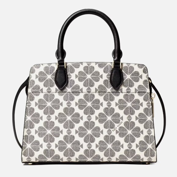 New Kate Spade Signature Spade Flower Small Satchel Black Multi - Picture 5 of 5
